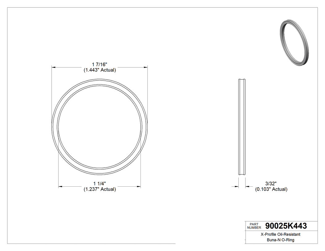 Technical drawing - 90025K443